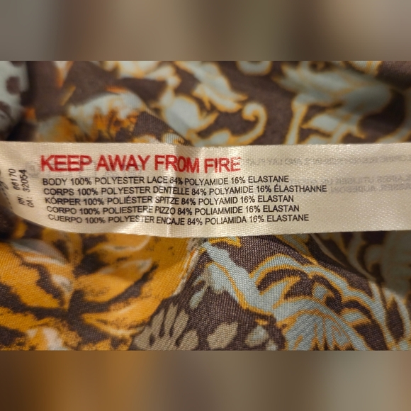 Free People Slip Brown Dress with Floral Accents, Size M. - Picture 15 of 15